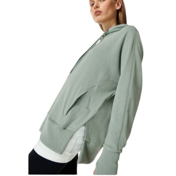 Sweaty Betty Oversized Fleece Hoodie Small In Mist Blue New Retails $158 Soft - Picture 1 of 6